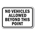 Signmission Safety Sign, 12 in Height, Aluminum, 18 in Length, Private Prop - No Vehic A-1218 Private Prop - No Vehic